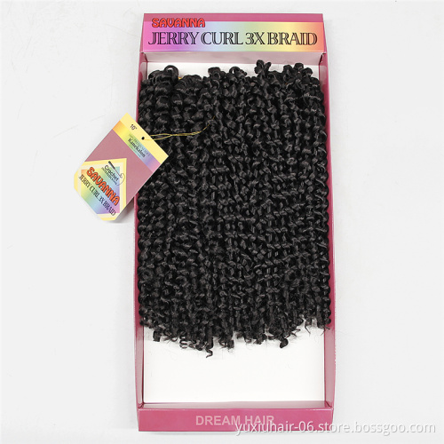 Synthetic Crochet Hair Jerry curly Hair Kinky Twist Braiding hair with Ombre Crochet Braid